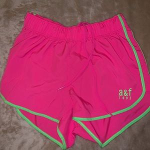 A&F pink shorts